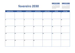 calendário 2030 02