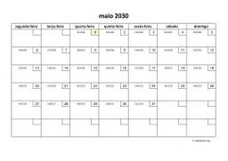 calendário 2030 01