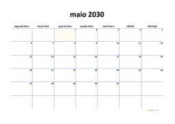 calendário 2030 04