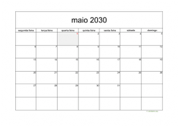 calendário 2030 05