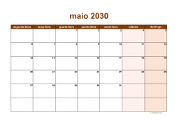 calendário 2030 06