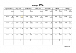 calendário 2030 01