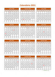 calendário anual 2031 05