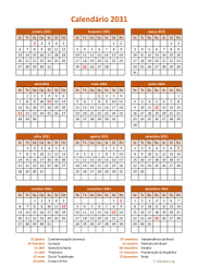 calendário anual 2031 06