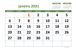 calendário mensal 2031 03