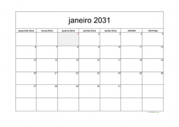 calendário mensal 2031 05