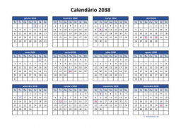 calendário anual 2038 03