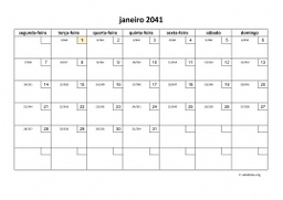 calendário mensal 2041 01