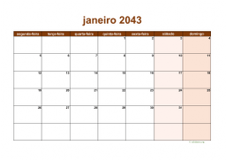 calendário mensal 2043 06