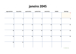 calendário mensal 2045 04