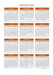 calendário anual 2051 05