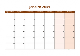 calendário mensal 2051 06