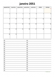 calendário mensal 2051 07