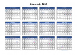 calendário anual 2052 03