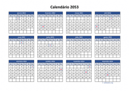 calendário anual 2053 03