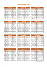 calendário anual 2054 05