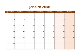 calendário mensal 2056 06