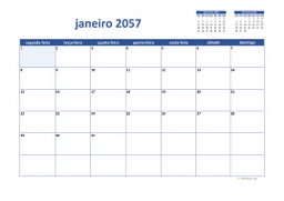 calendário mensal 2057 02