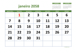 calendário mensal 2058 03