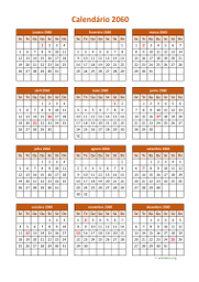 calendário anual 2060 05