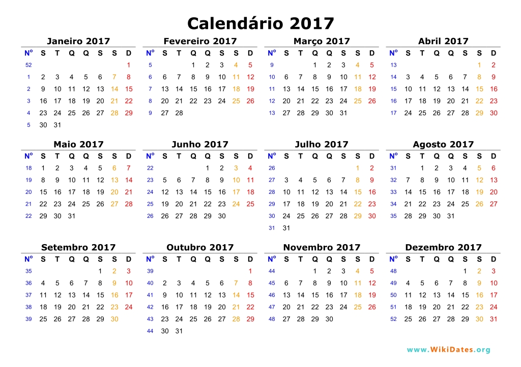 calendário 2017 wikidates org