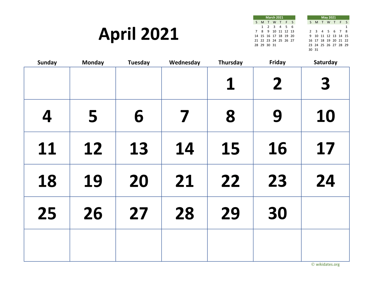 April, 2021