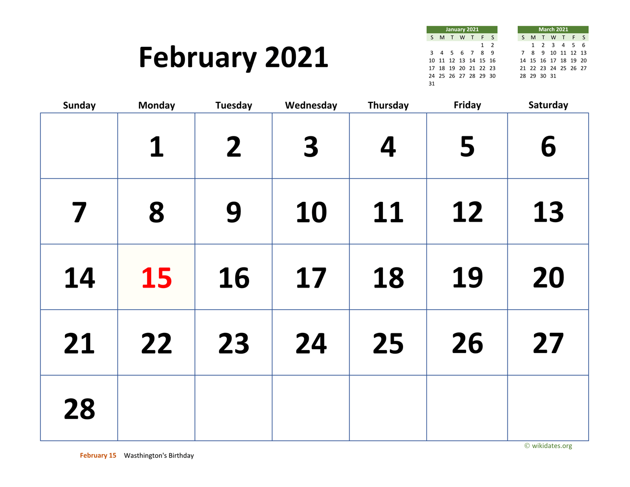 February, 2021