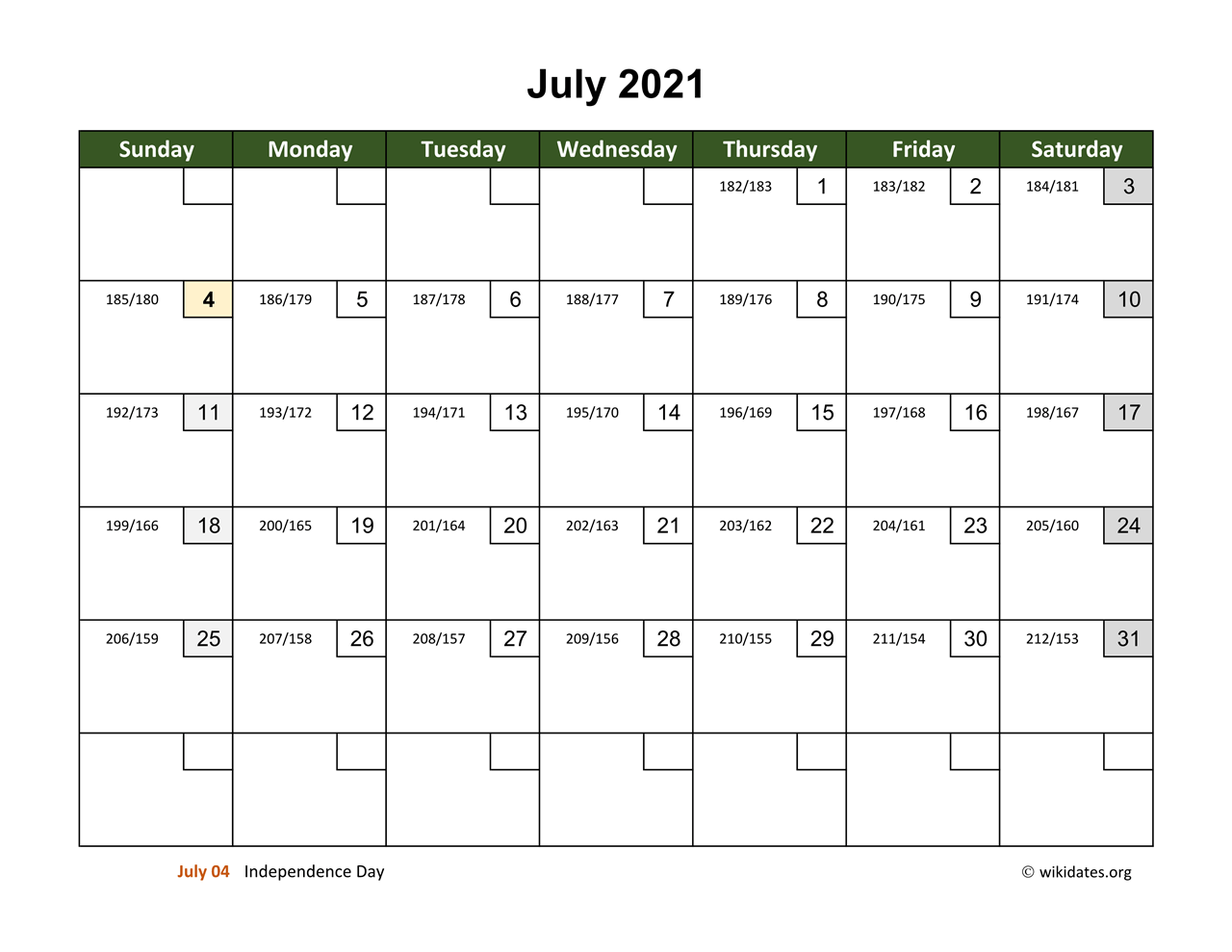 Day calendar 2021 cheap