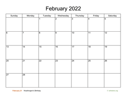 Febuary 2022 Calendar February 2022 Calendar With To-Do List | Wikidates.org
