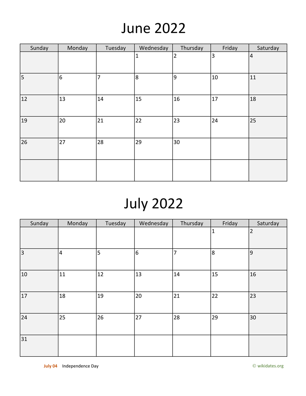 July 2022 To June 2023 Calendar Printable Printable Word Searches