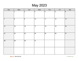 May 2023 Calendar with Weekend Shaded