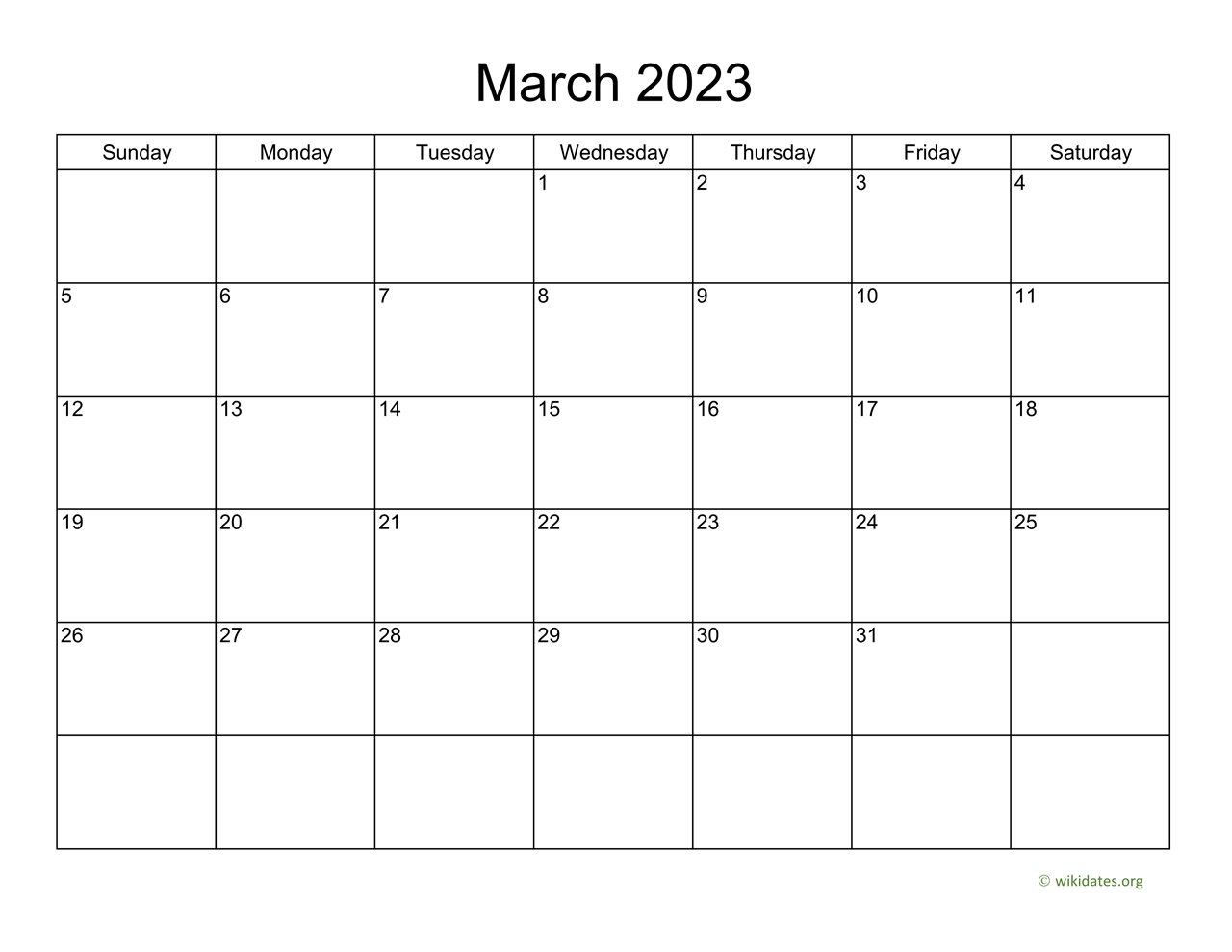 basic calendar for march 2023 wikidatesorg