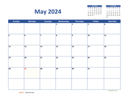 May 2024 Calendar Classic