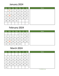 Printable 2024 Calendar | WikiDates.org