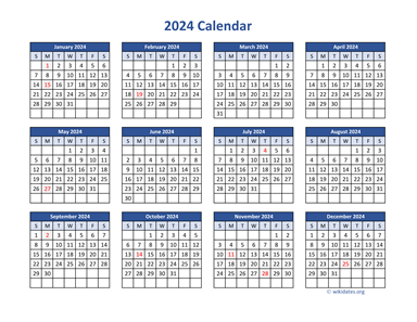 2024 Calendar in PDF
