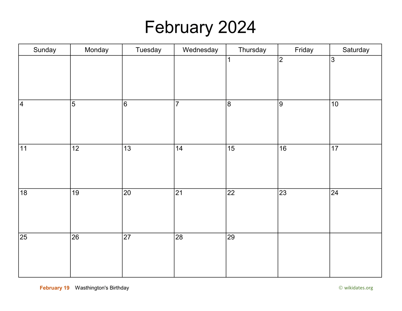 February 2024 Calendar 05 