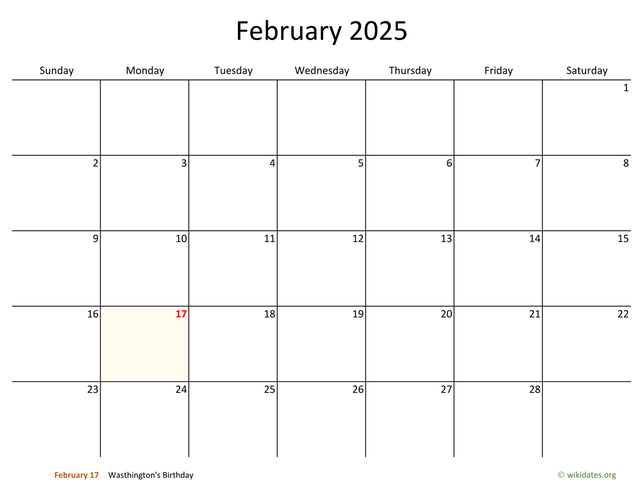 february-2025-calendar-with-day-numbers-wikidates