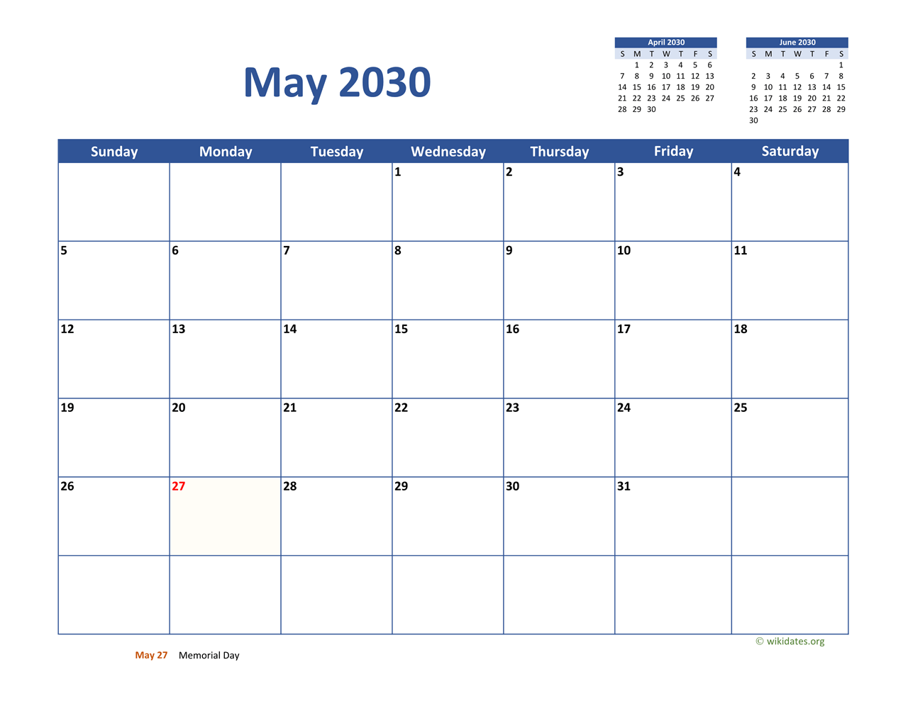 may-2030-calendar-classic-wikidates