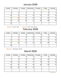 Printable 2038 Calendar | WikiDates.org