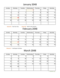 three months 2048 calendar vertical