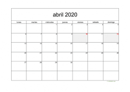 calendario abril 2020 05