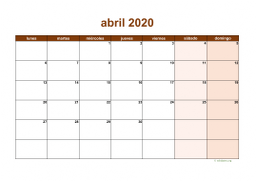 calendario abril 2020 06