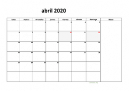 calendario abril 2020 08