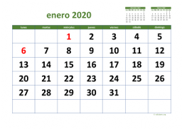 calendario enero 2020 03