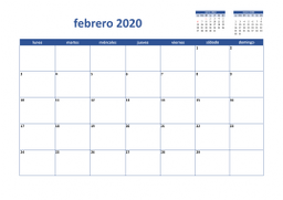 calendario febrero 2020 02