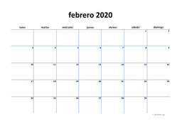 calendario febrero 2020 04