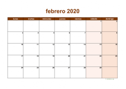 calendario febrero 2020 06