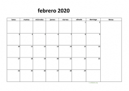 calendario febrero 2020 08