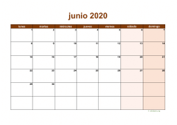 calendario junio 2020 06
