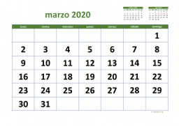 calendario marzo 2020 03